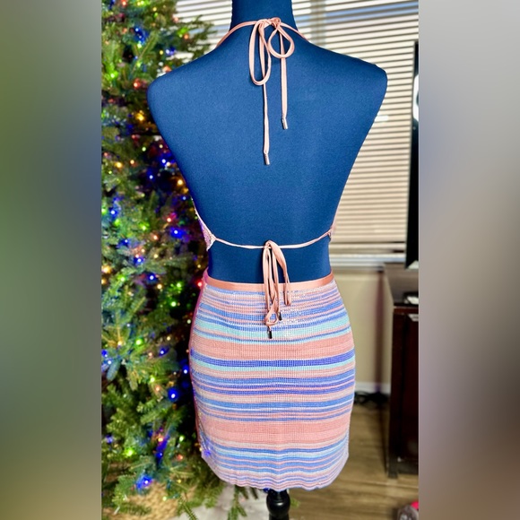 NEW! Ramy Brook Rainbow Chainmail Marisa Exclusive Top & Kate Mini Skirt Set - Picture 11 of 17